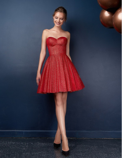 Evening dress Daisy red